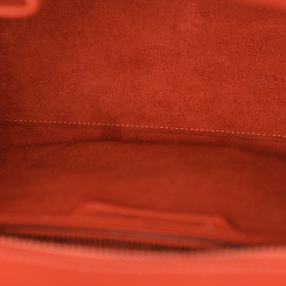 Celine Drummed Calfskin Micro Luggage Vermillion 10 of 17