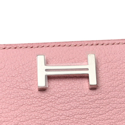 Hermes Chevre Mysore Tri-Fold Compact Bearn Wallet Rose Sakura 7 of 8