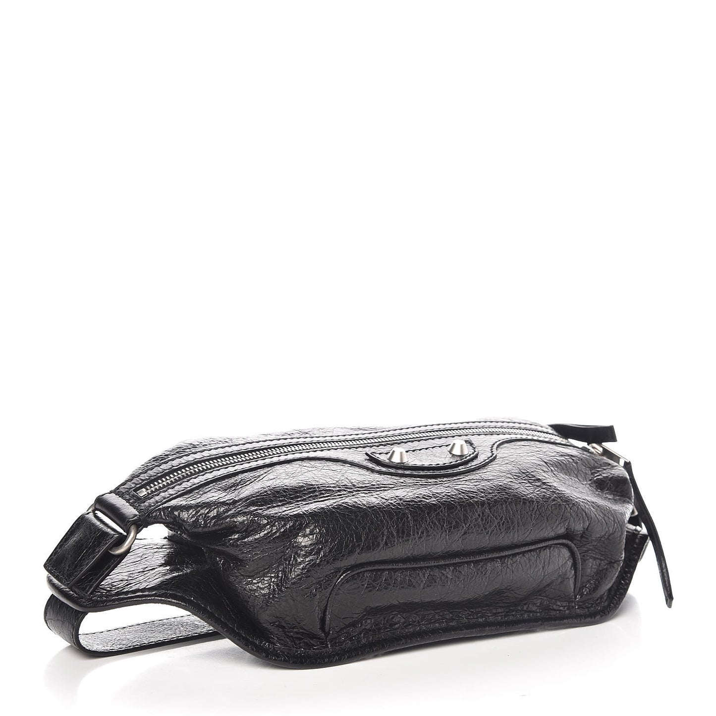 Lambskin Classic Hardware Neo Lift Hip Bag Black