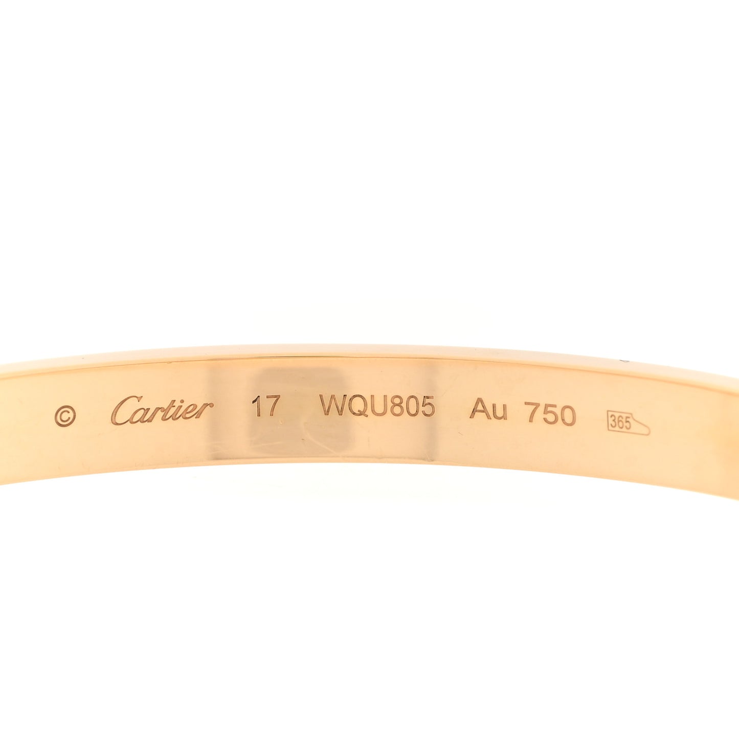 18K Yellow Gold LOVE Bracelet 17
