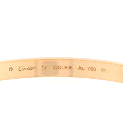 Cartier 18K Yellow Gold LOVE Bracelet 17 4 of 7