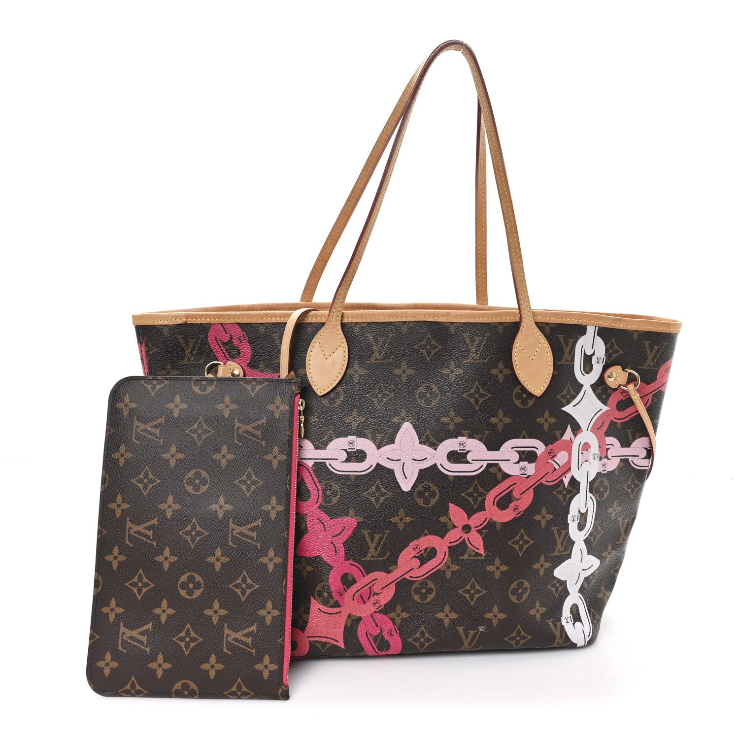 Louis Vuitton Monogram Bay Neverfull MM Rose Ballerine Poppy 3 of 13