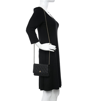 Chanel Caviar Quilted Wallet on Chain WOC Black 2 of 12