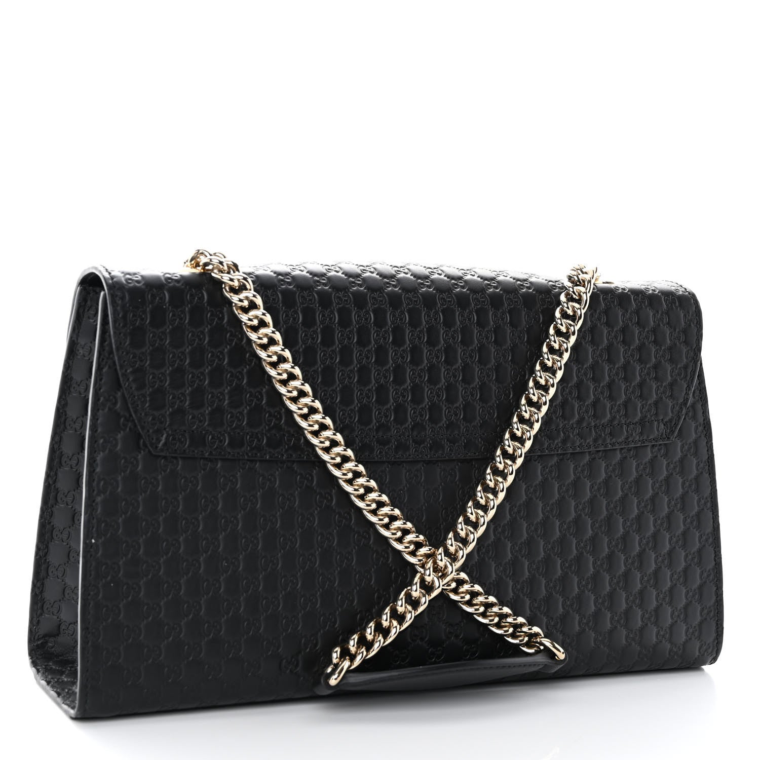 Gucci Microguccissima Medium Emily Chain Shoulder Bag Black 3 of 10
