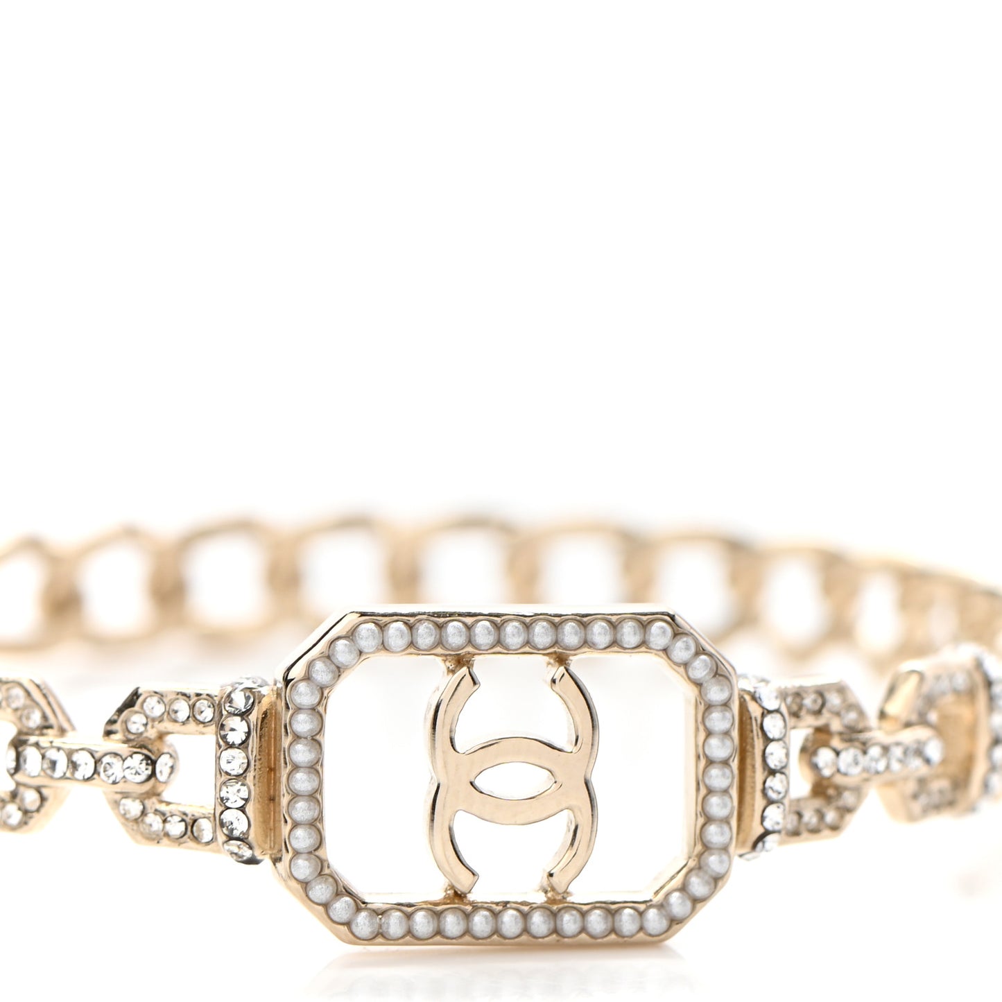 Crystal CC Vendome Hoop Earrings Gold