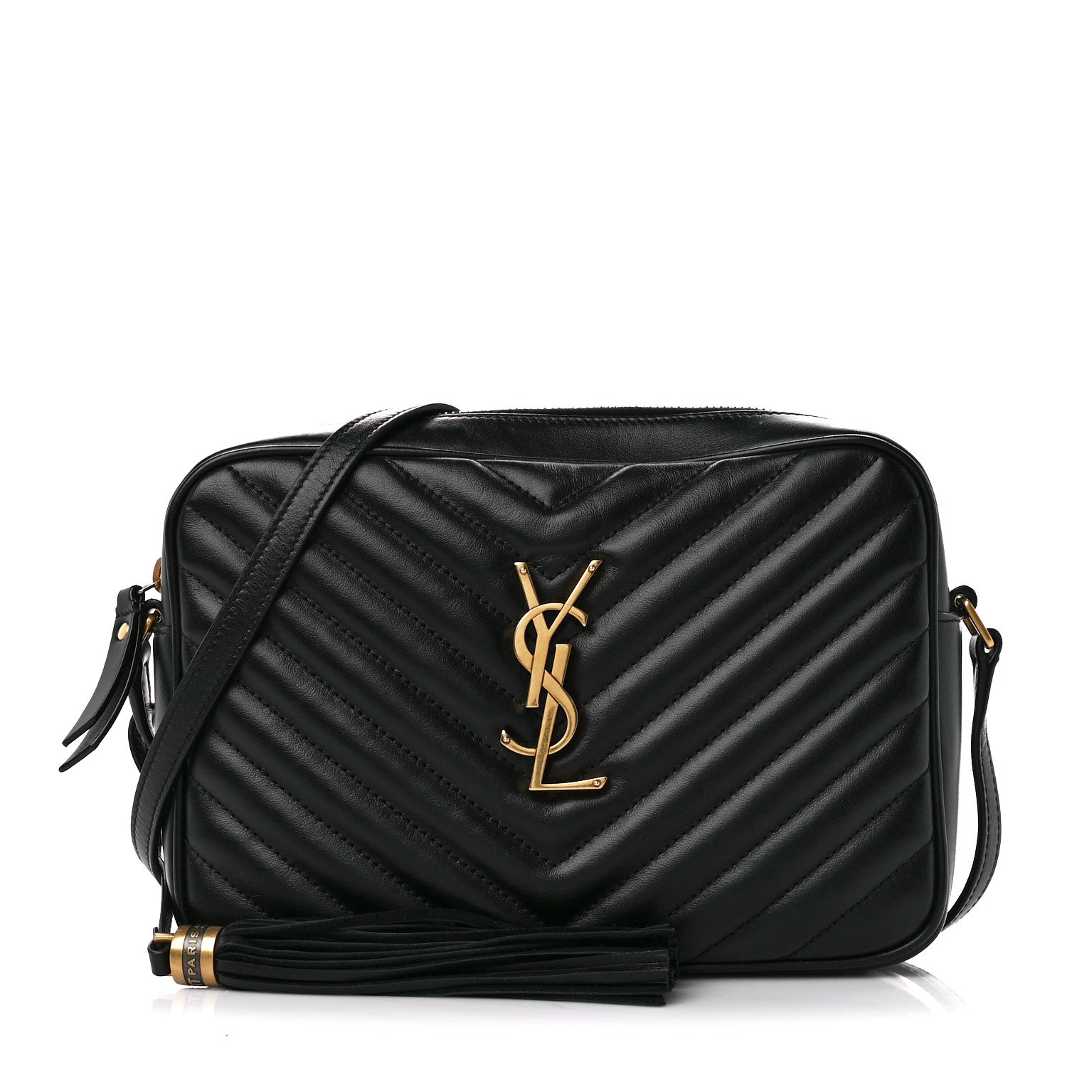 Saint Laurent Calfskin Matelasse Monogram Lou Camera Bag Black 1 of 10