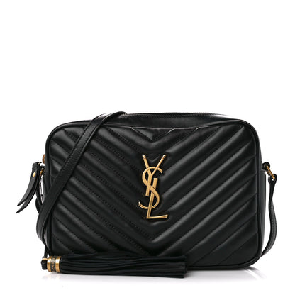 Saint Laurent Calfskin Matelasse Monogram Lou Camera Bag Black 1 of 10