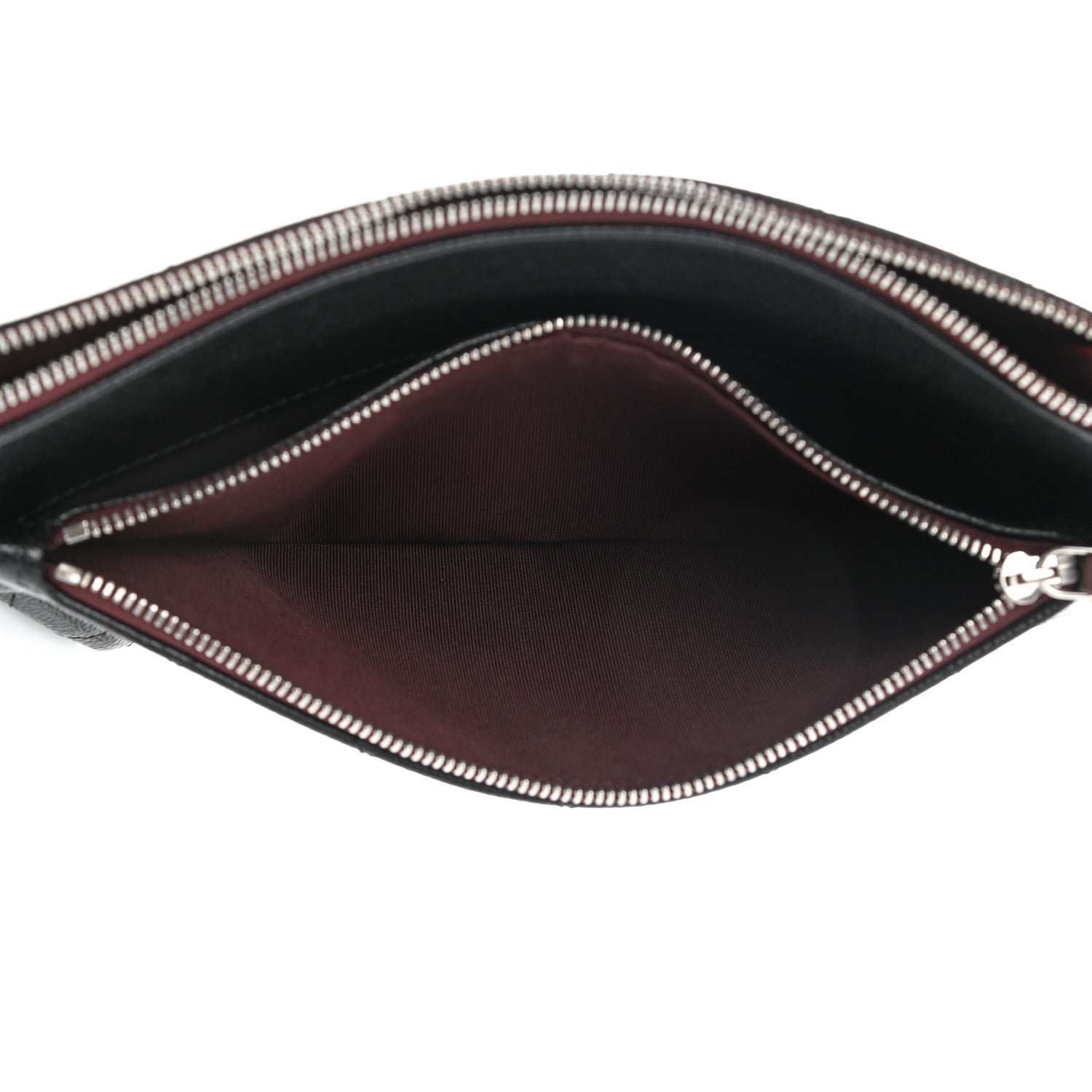 Chanel Caviar Quilted Double Zip Cosmetic Case Black 6 of 9