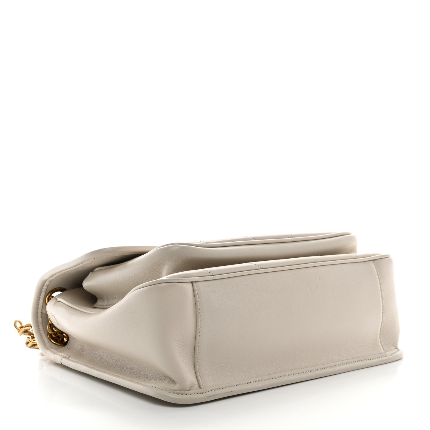 Lambskin Matelasse Monogram Medium Niki Chain Satchel Crema Soft