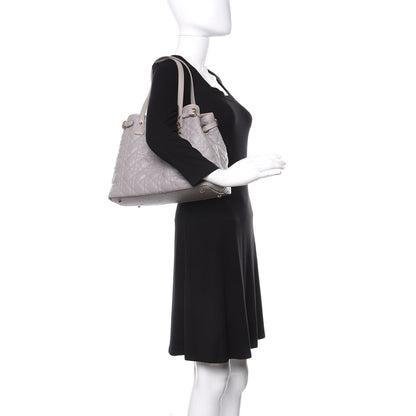 Christian Dior Coated Canvas Cannage Small Panarea Tote Grey 2 of 10
