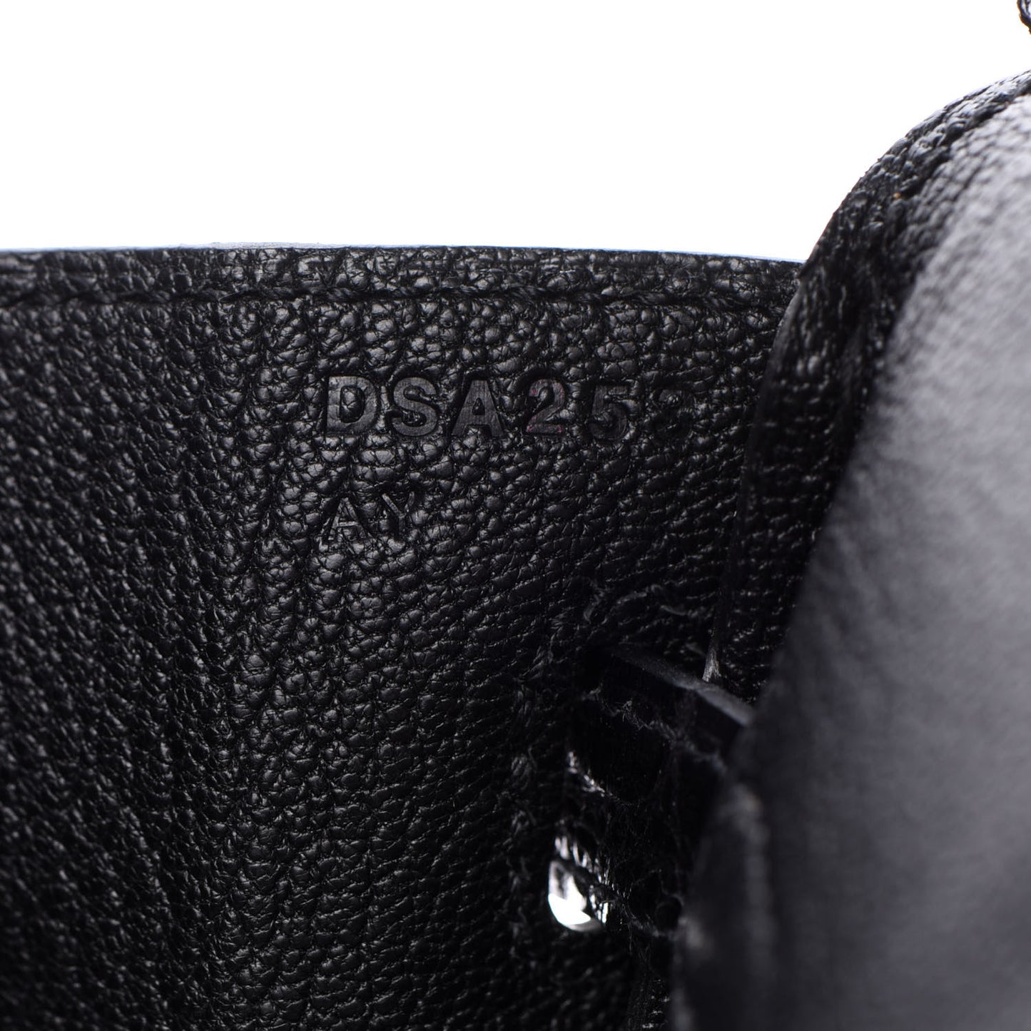 Taurillon Novillo Shiny Niloticus Crocodile Birkin Touch 25 Black