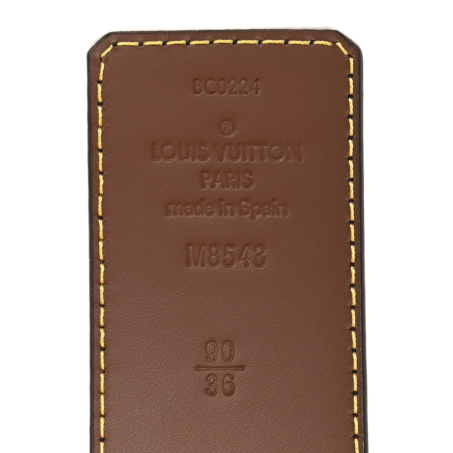 Louis Vuitton Calfskin 40mm LV Ranch Studs Reversible Belt 90 36 Black 5 of 6