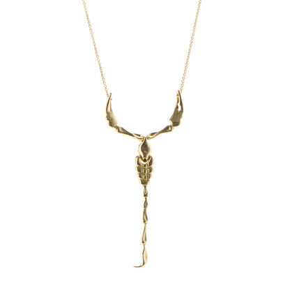 Tiffany 18K Yellow Gold Elsa Peretti Scorpion Pendant Necklace 1 of 5