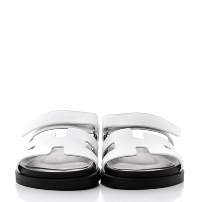 Hermes Calfskin Womens Chypre Sandals 36 White 2 of 9