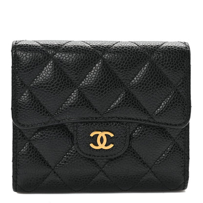 Chanel Caviar Quilted Compact Flap Wallet Black 1 of 7