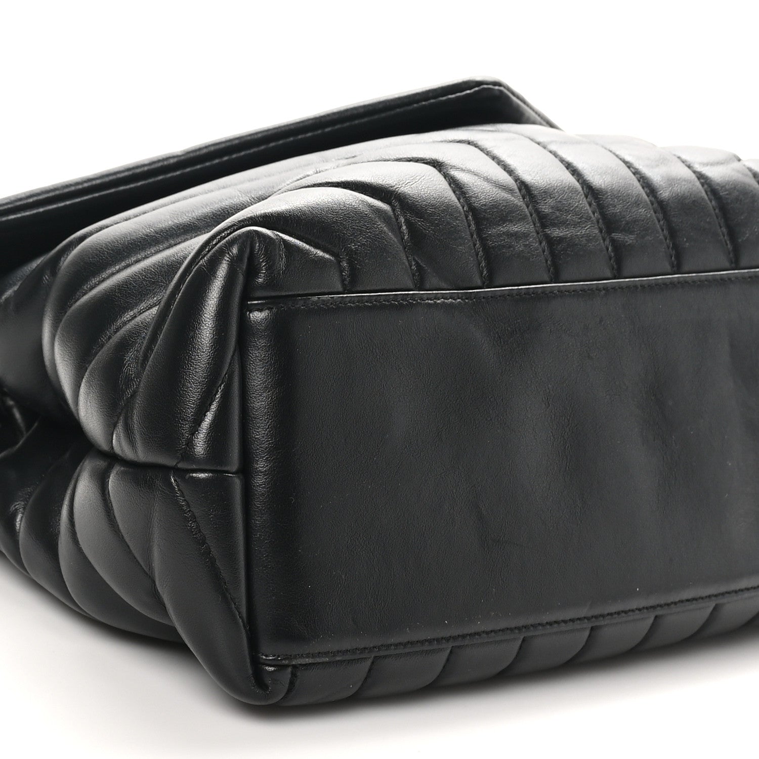Saint Laurent Calfskin Y Quilted Monogram Monochrome Medium Loulou Chain Satchel Black 9 of 10