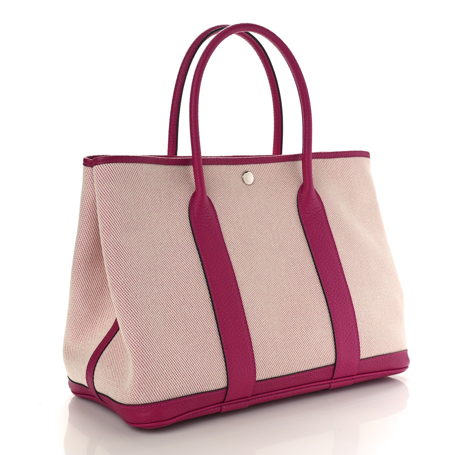 Hermes Toile Negonda Garden Party Tote 36 MM Ecru Rose Pourpre 2 of 9