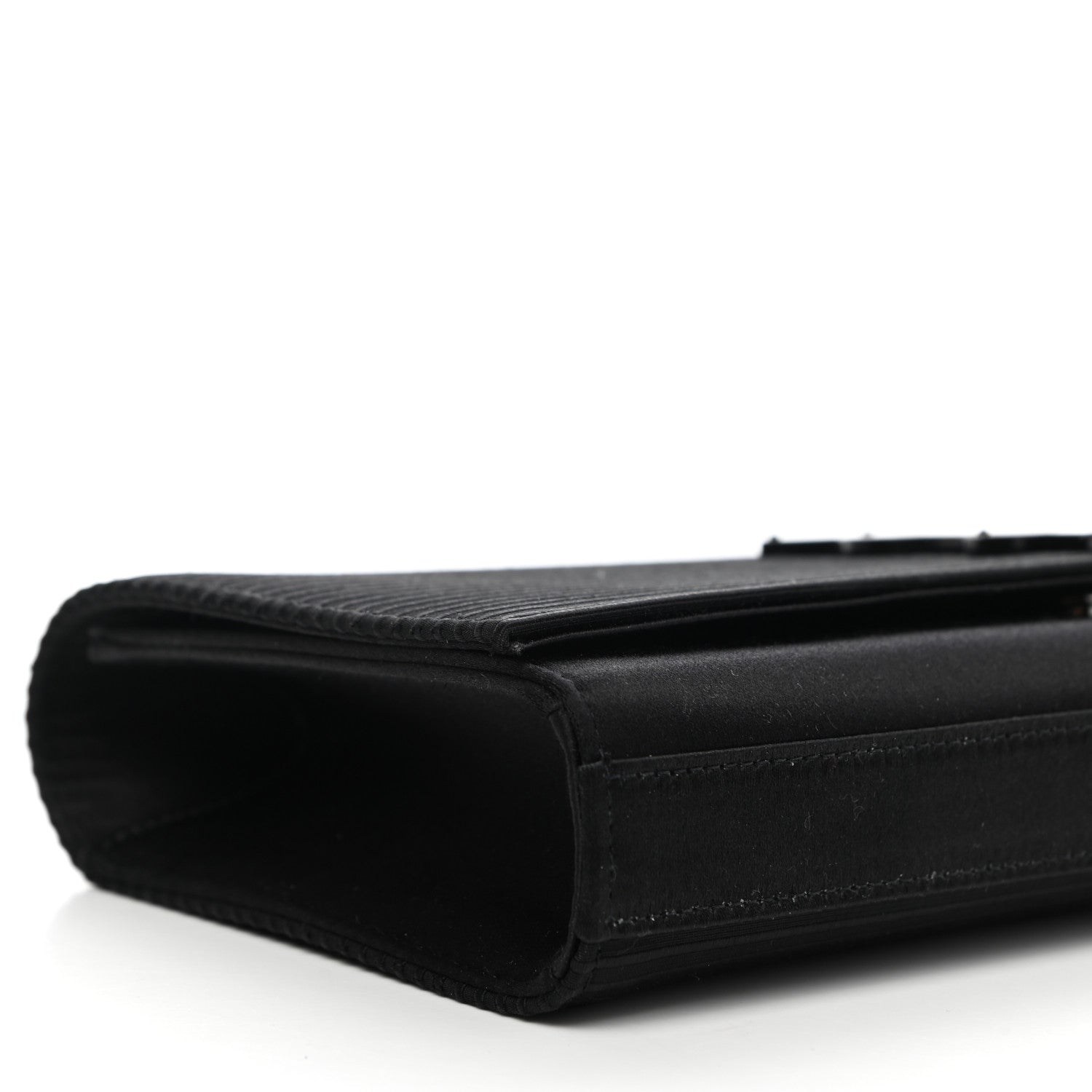 Saint Laurent Satin Monogram Cassandre Clutch Black 7 of 8