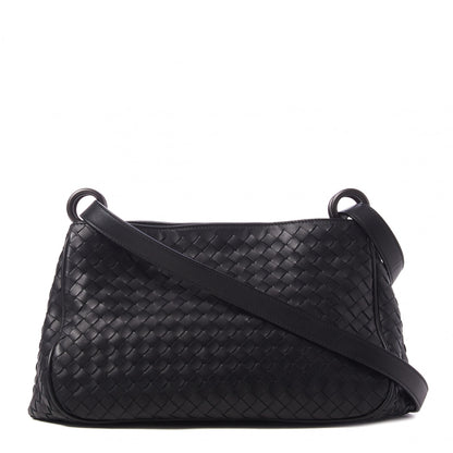 Bottega Veneta Nappa Intrecciato Shoulder Bag Black 1 of 7