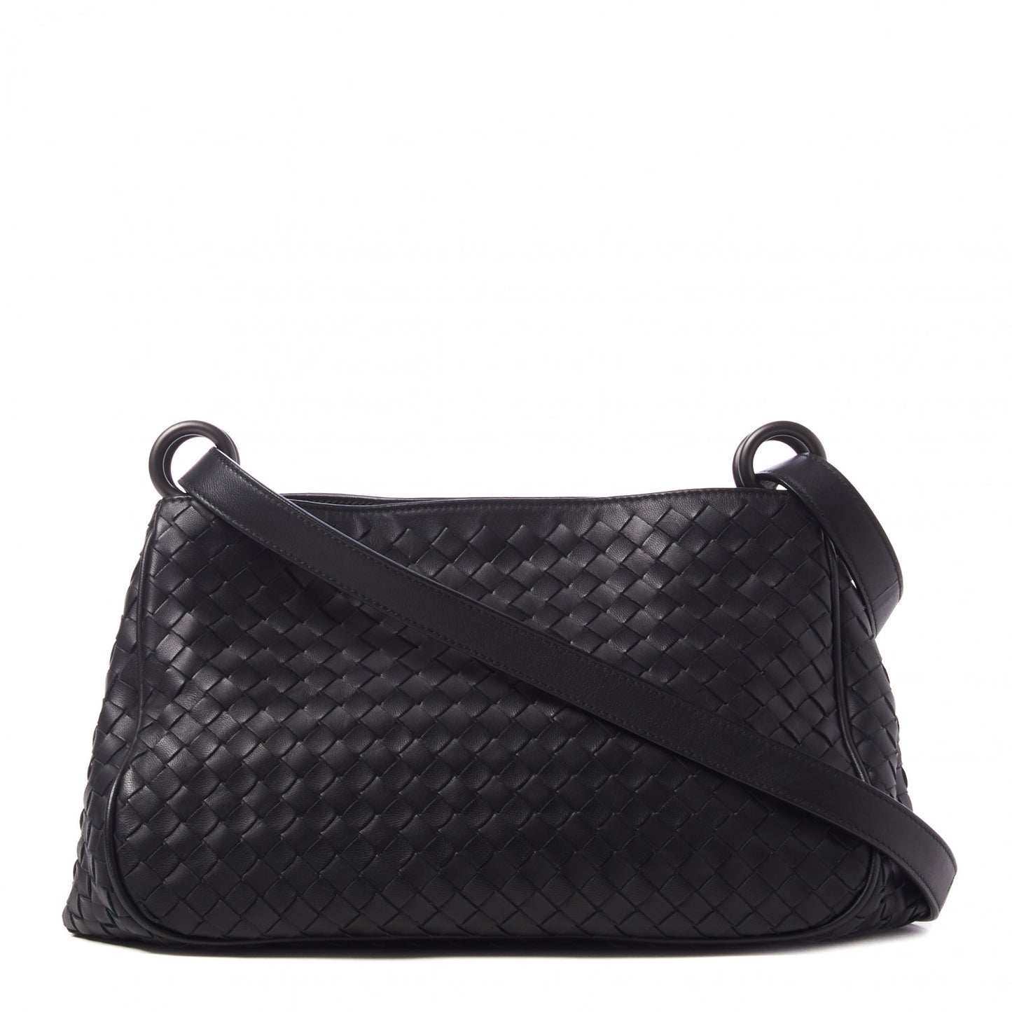 Nappa Intrecciato Shoulder Bag Black