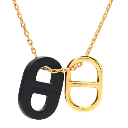 Hermes Swift O'Maillon Pendant Necklace Black 5 of 5