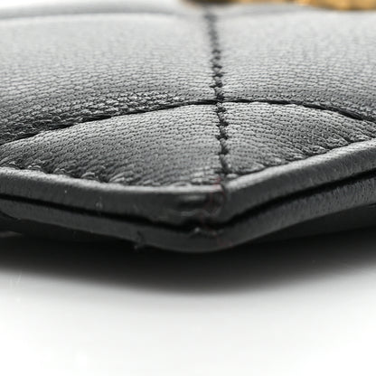 Chanel Goatskin Quilted Chanel 19 Card Holder On Chain Black 9 of 10