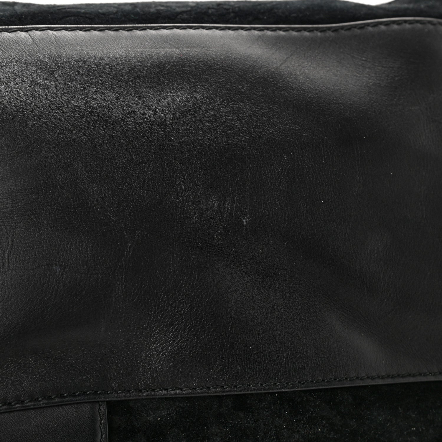 Gucci Nubuck Brocade Large Soft Stirrup Shoulder Bag Black 10 of 12