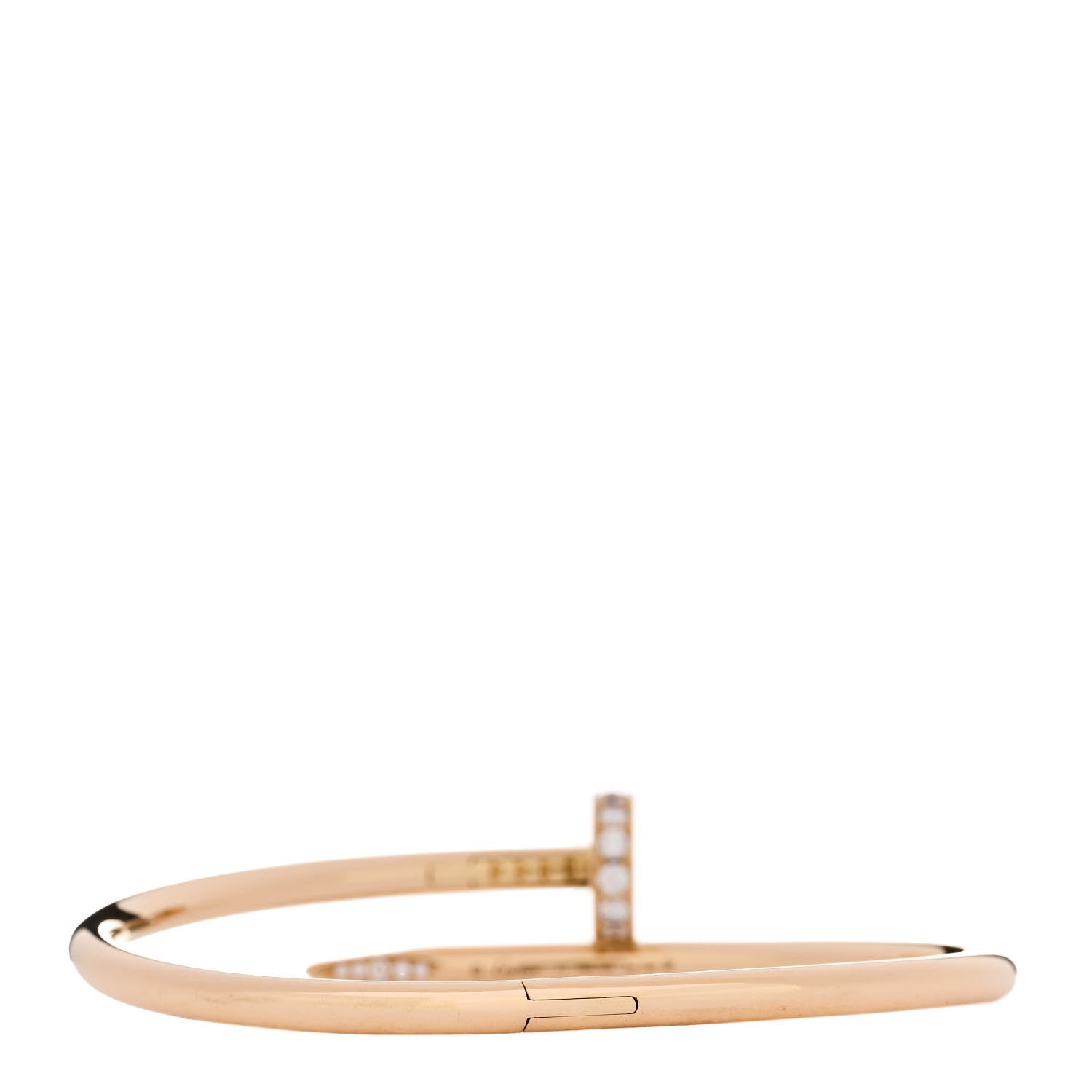 Cartier 18K Yellow Gold Diamond Juste Un Clou Bracelet 17 2 of 3