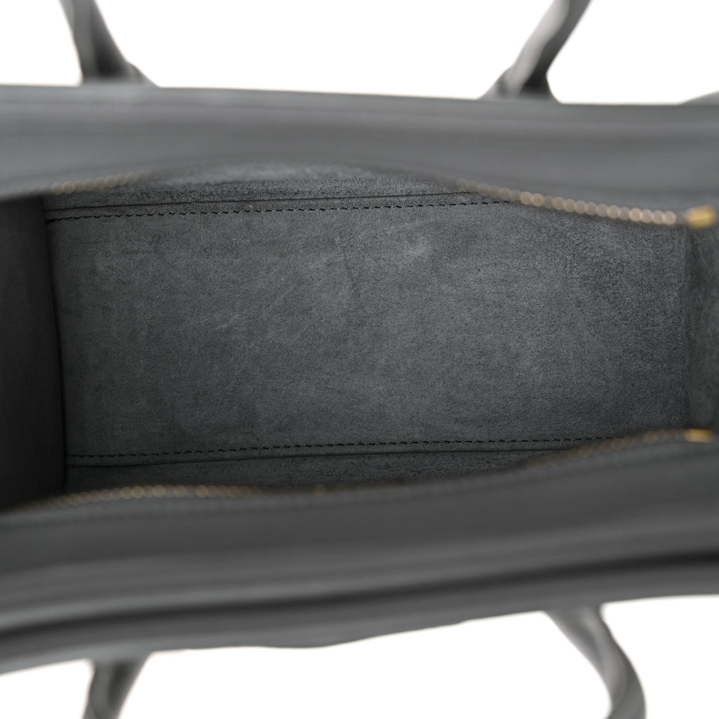 Baby Drummed Calfskin Nano Luggage Kohl