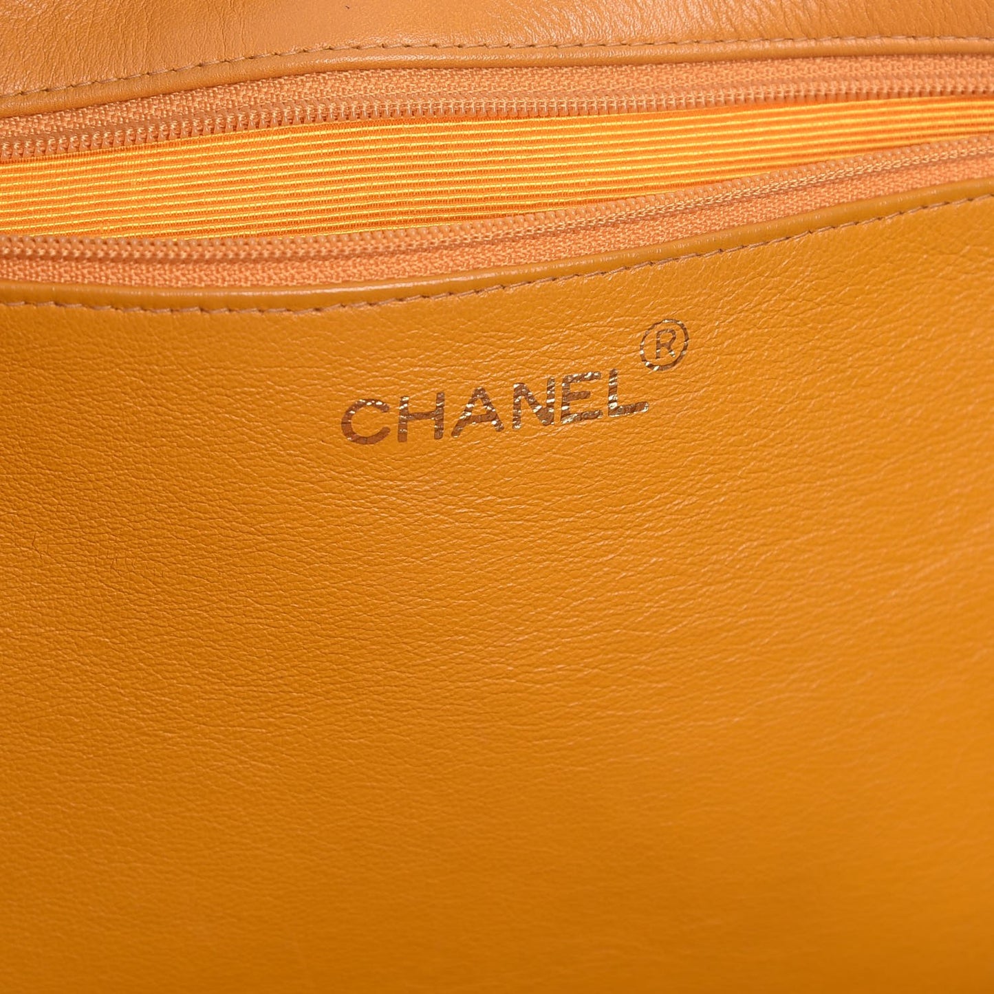 Lambskin Jumbo CC Shoulder Bag Orange