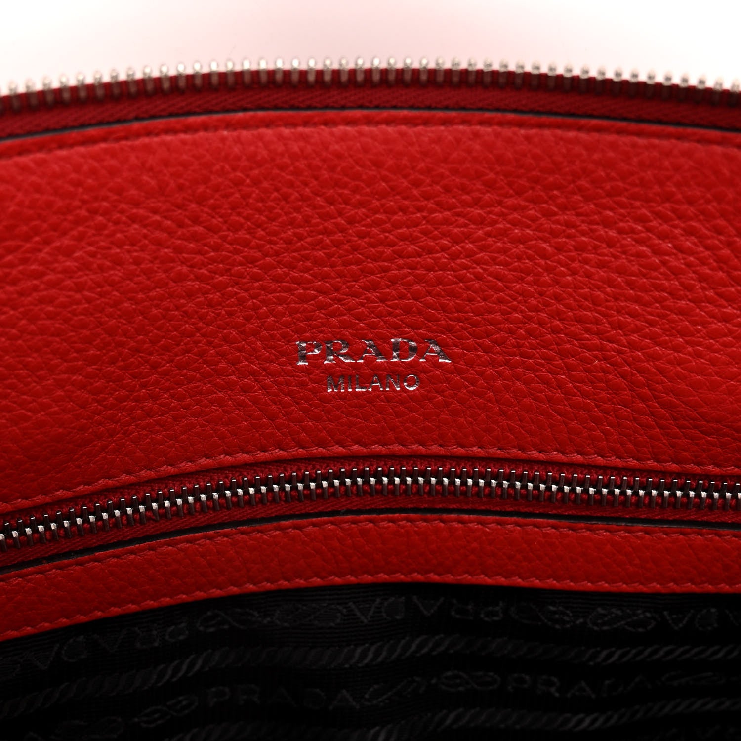 Prada Vitello Phenix Top Handle Bag Rosso 6 of 10