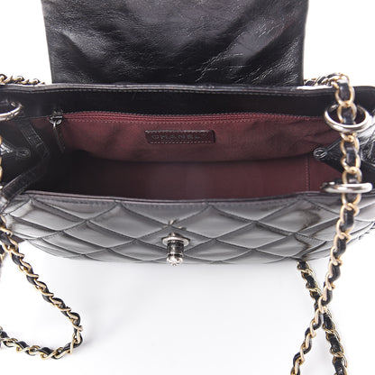 Chanel Aged Glazed Calfskin Quilted Small Daily Walk Flap Black 4 of 9