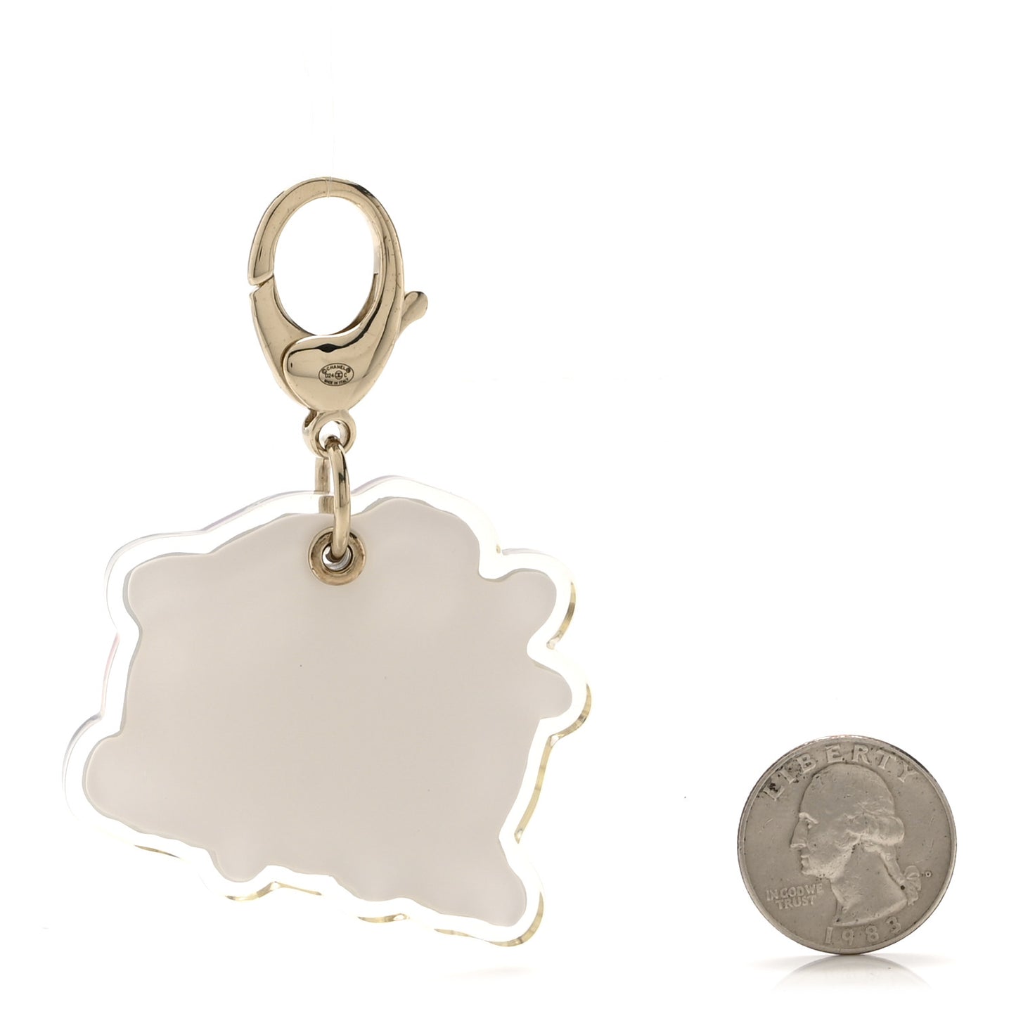 Metal Resin Los Angeles Bag Charm Gold Multicolor