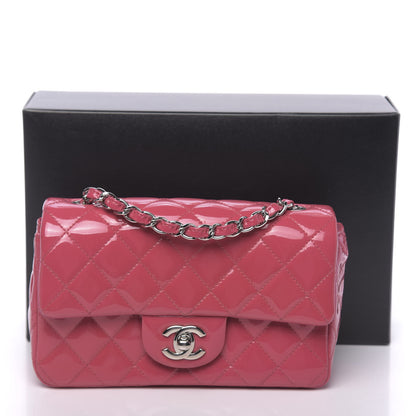 Chanel Patent Quilted Mini Rectangular Flap Fuchsia 11 of 11