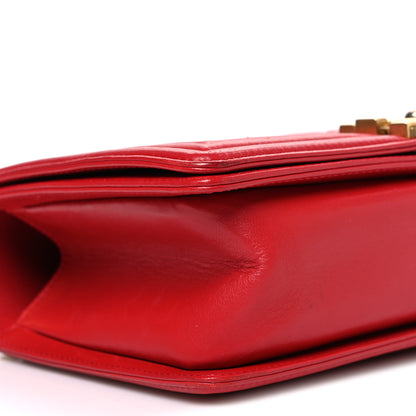 Chanel Lambskin Quilted Medium Boy Flap Red 9 of 10