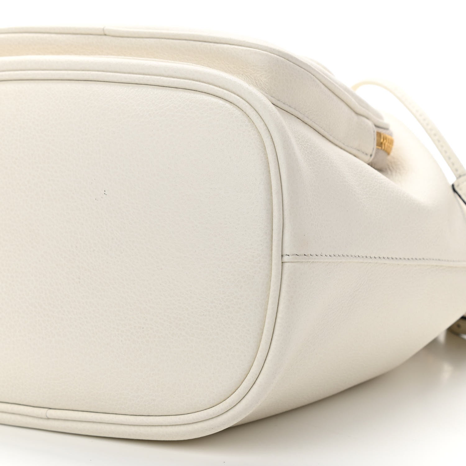 Prada Glace Calfskin Logo Mini Bucket Crossbody Bag White 11 of 11