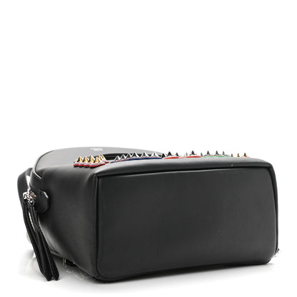 Fendi Vitello Century Fun Fair Metal Studded Mini Backpack Black Multicolor 5 of 11