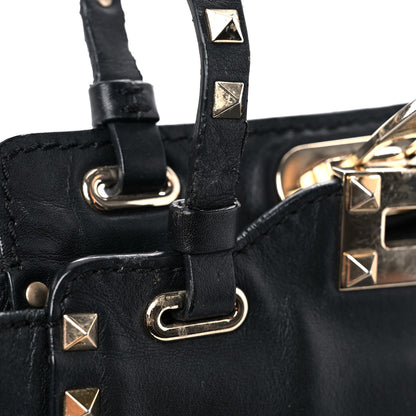 Valentino Garavani Vitello Mini Rockstud Tote Black 28 of 29