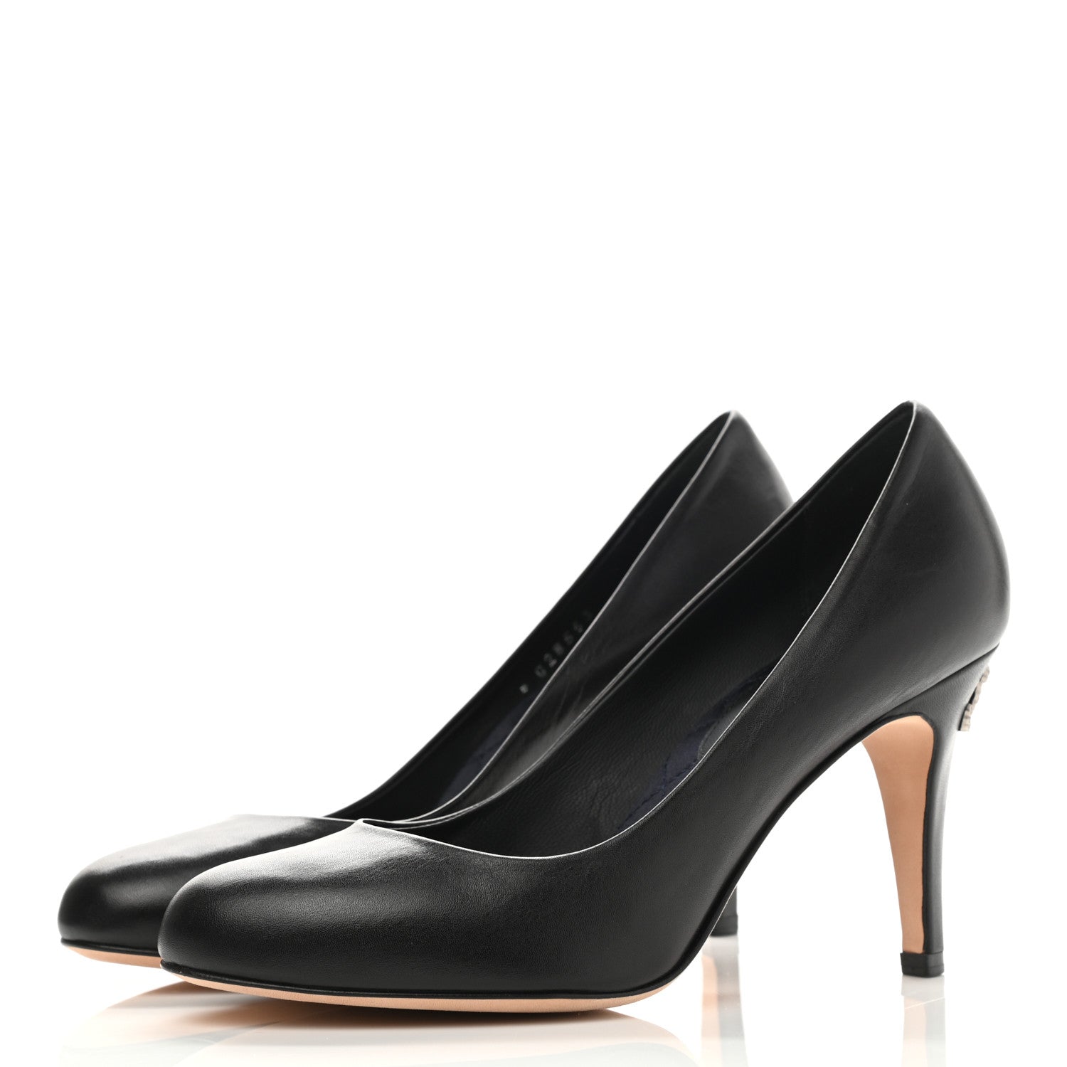 Chanel Lambskin Crystal CC Pumps 37 Black 3 of 10