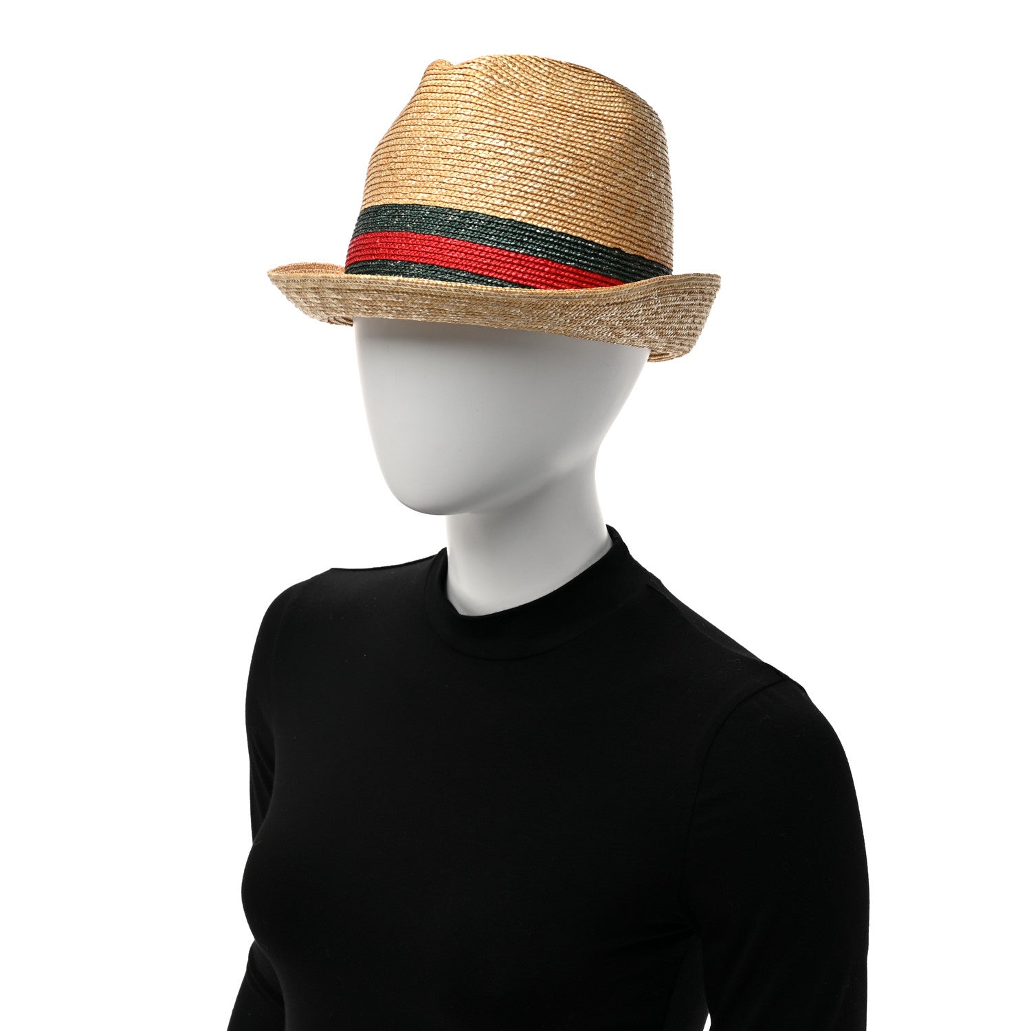 Gucci Abaca Straw Web Fedora Hat XL 2 of 10