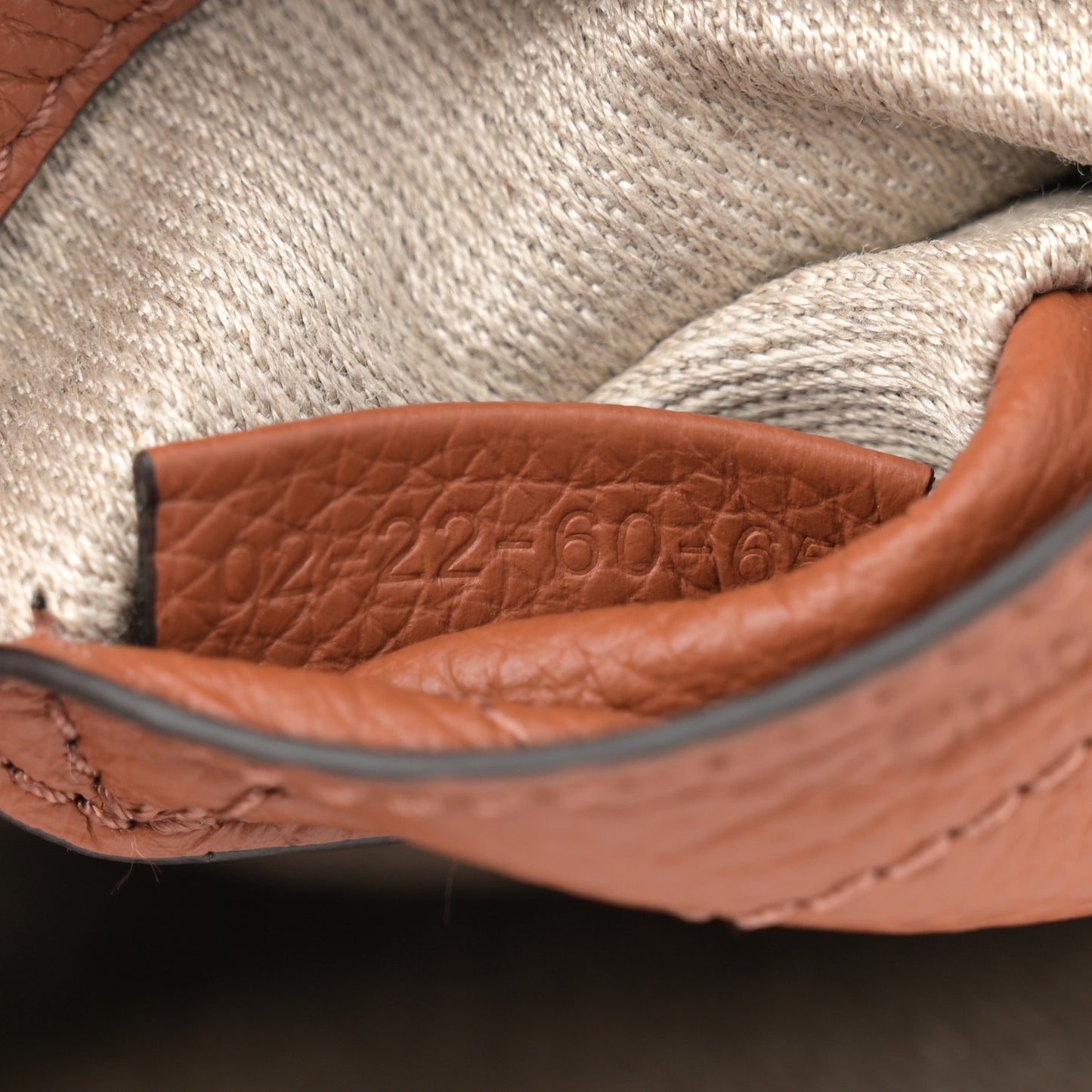 Grained Calfskin Studded Small Marcie Saddle Tan