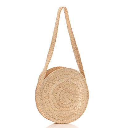 Celine Raffia Calfskin Small Round Bag Natural Tan 3 of 9