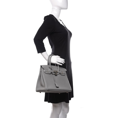 Hermes Togo Birkin 30 Gris Mouette 2 of 11