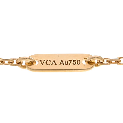 Van Cleef & Arpels VAN CLEEF & ARPELS 18K Yellow Gold Mother of Pearl Sweet Alhambra Pendant Necklace 4 of 5