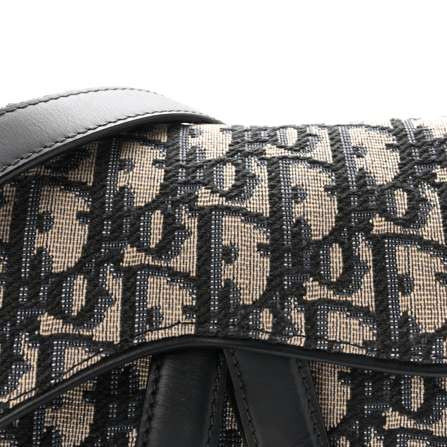 Christian Dior Oblique Mini Saddle Bag With Strap  Blue 7 of 9