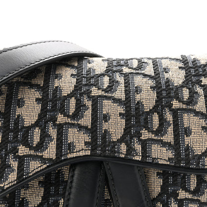 Christian Dior Oblique Mini Saddle Bag With Strap  Blue 7 of 9