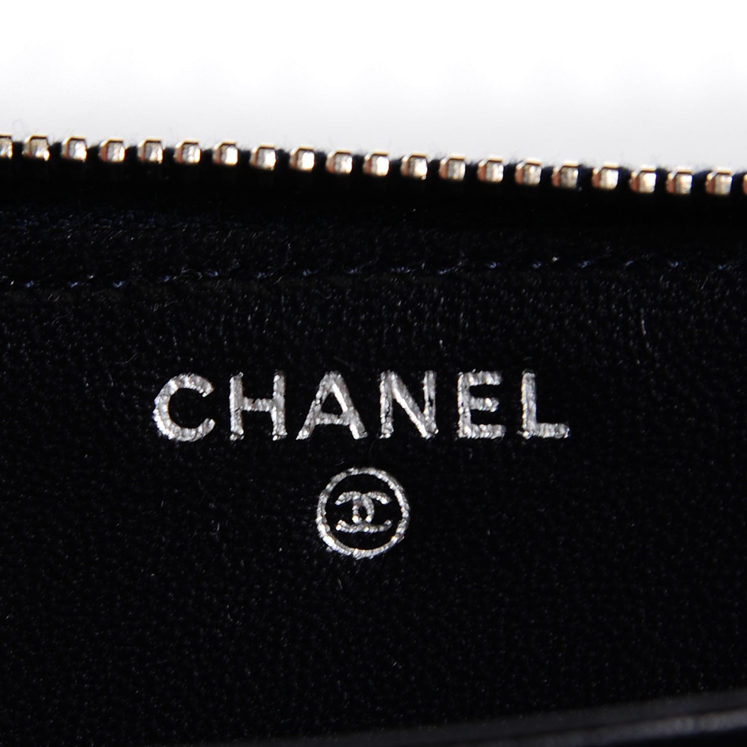 Chanel Lambskin Quilted Zip Around Card Holder Dark Navy Blue 6 of 8