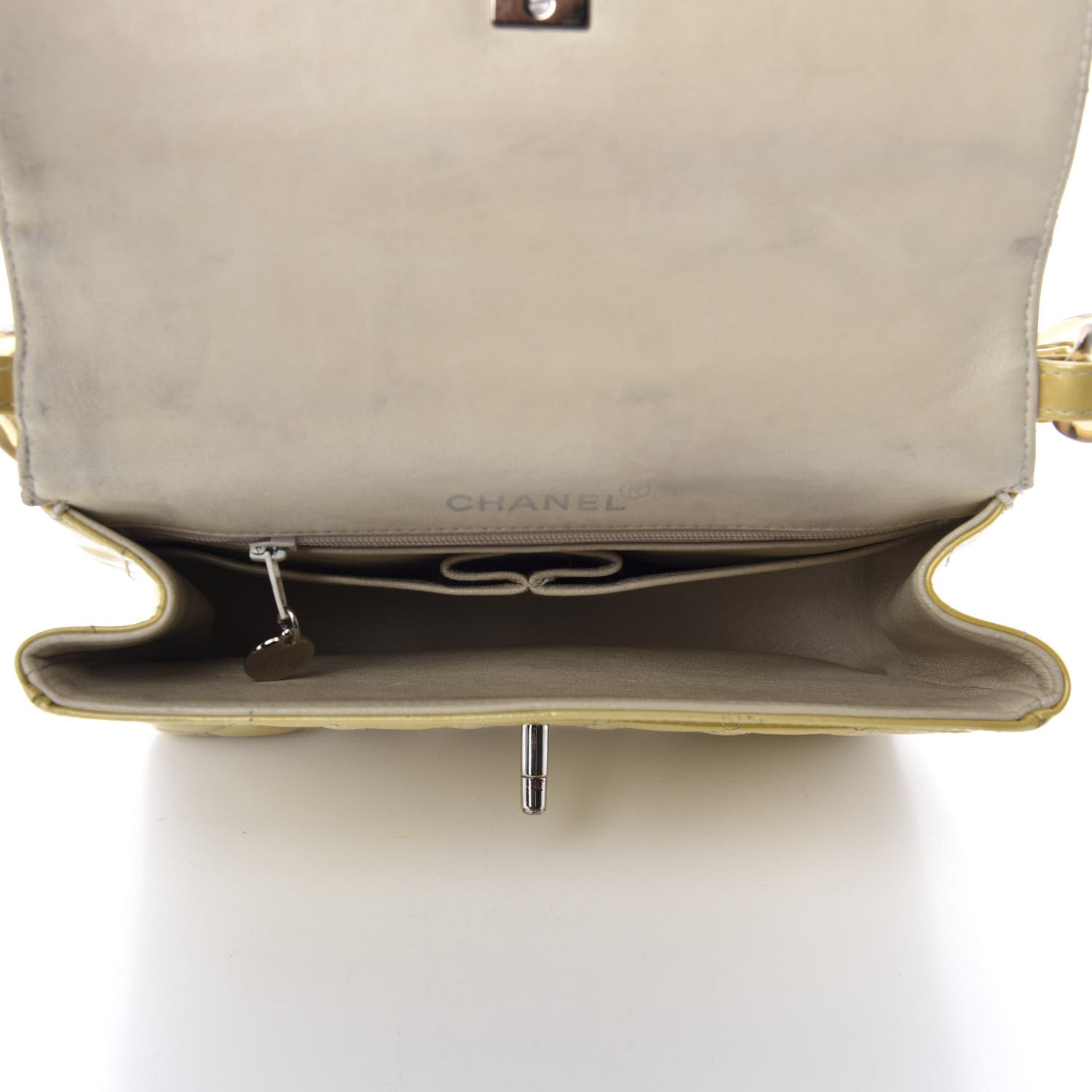 Chanel Patent Quilted Small Flap Beige 6 of 18