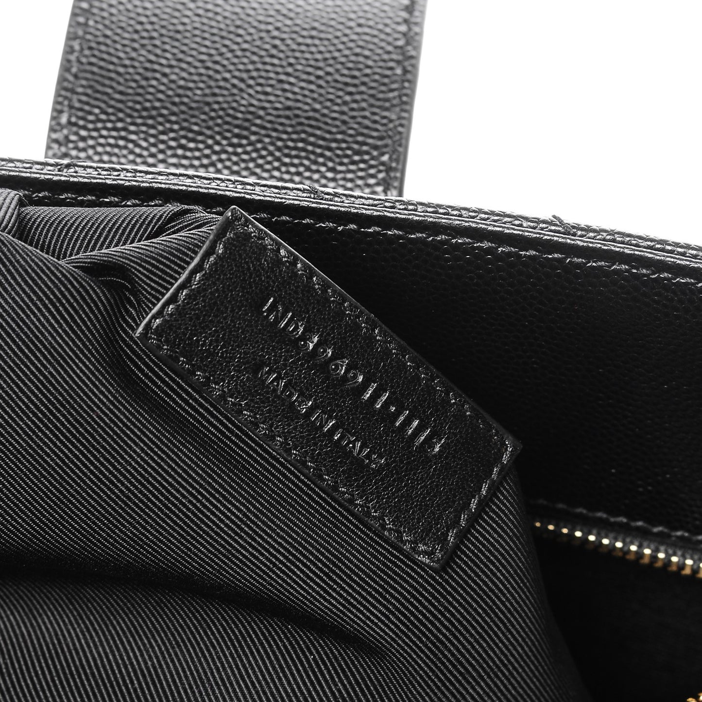 Grain De Poudre Matelasse Chevron Monogram Shopping Bag Black