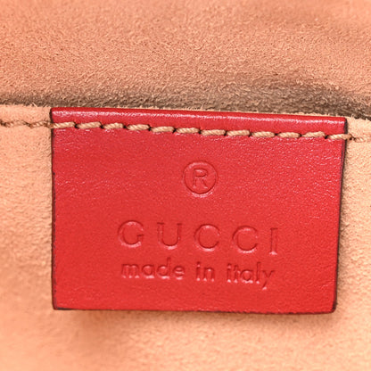 Gucci Calfskin Matelasse GG Marmont Cosmetic Case Hibiscus Red 6 of 8